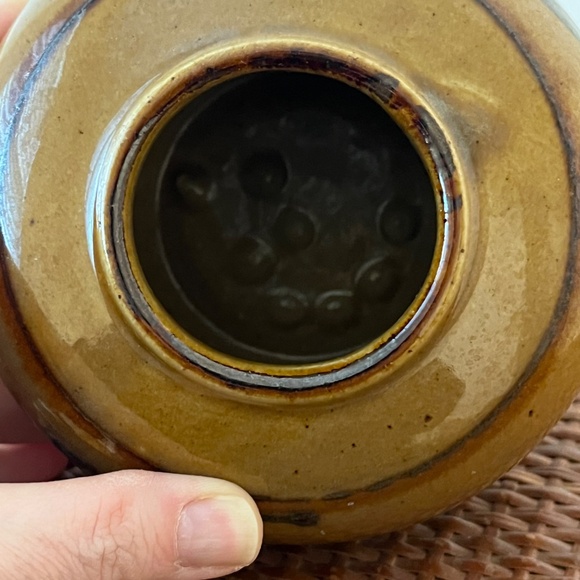 VINTAGE MID CENTURY STUDIO CERAMIC STONEWARE POTTERY VASE SMALL POT - Picture 9 of 10